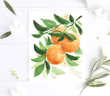 Watercolor Oranges No. 2 Art Print