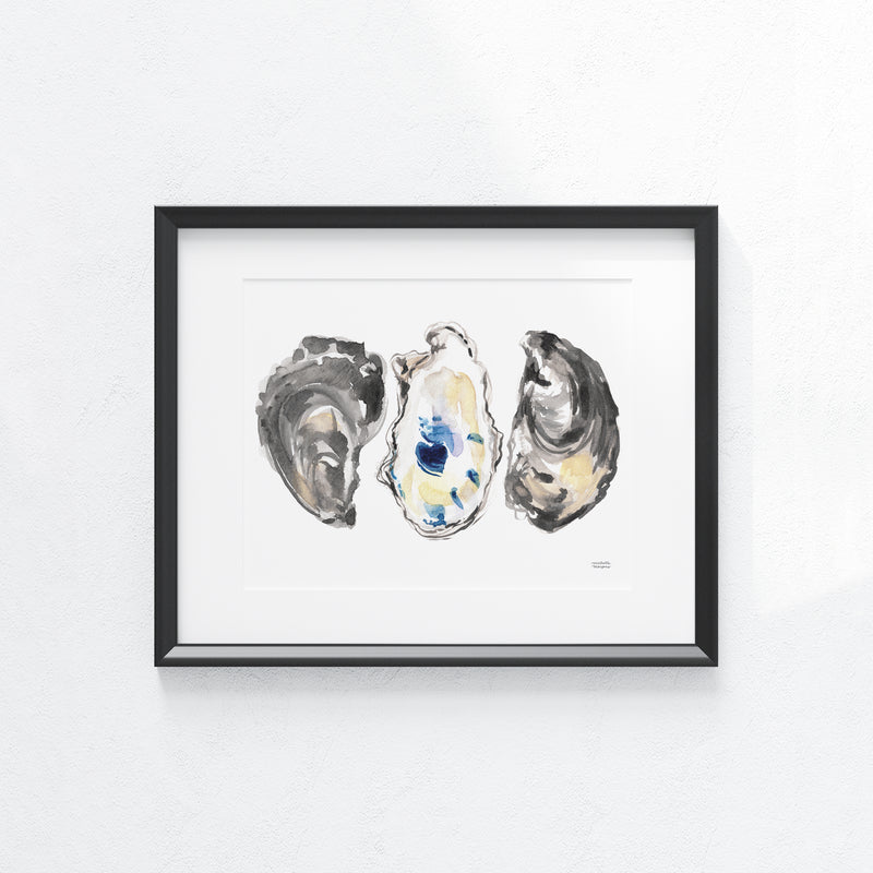 Watercolor Oysters No8 Art Print