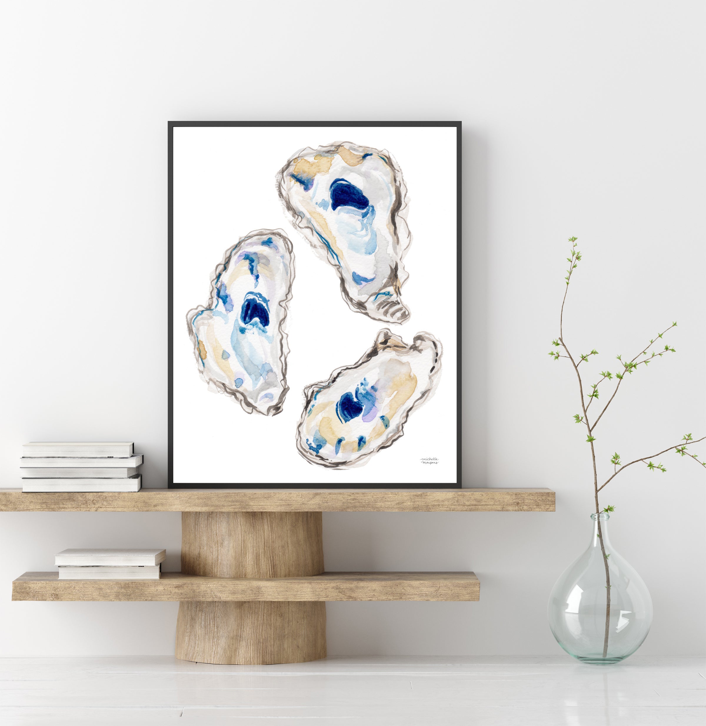 Oyster Shell Watercolor Trio Print Set by Alexandra Nicole Free