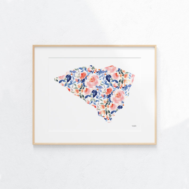 State Of South Carolina Watercolor Art Print