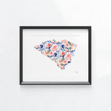 State Of South Carolina Watercolor Art Print