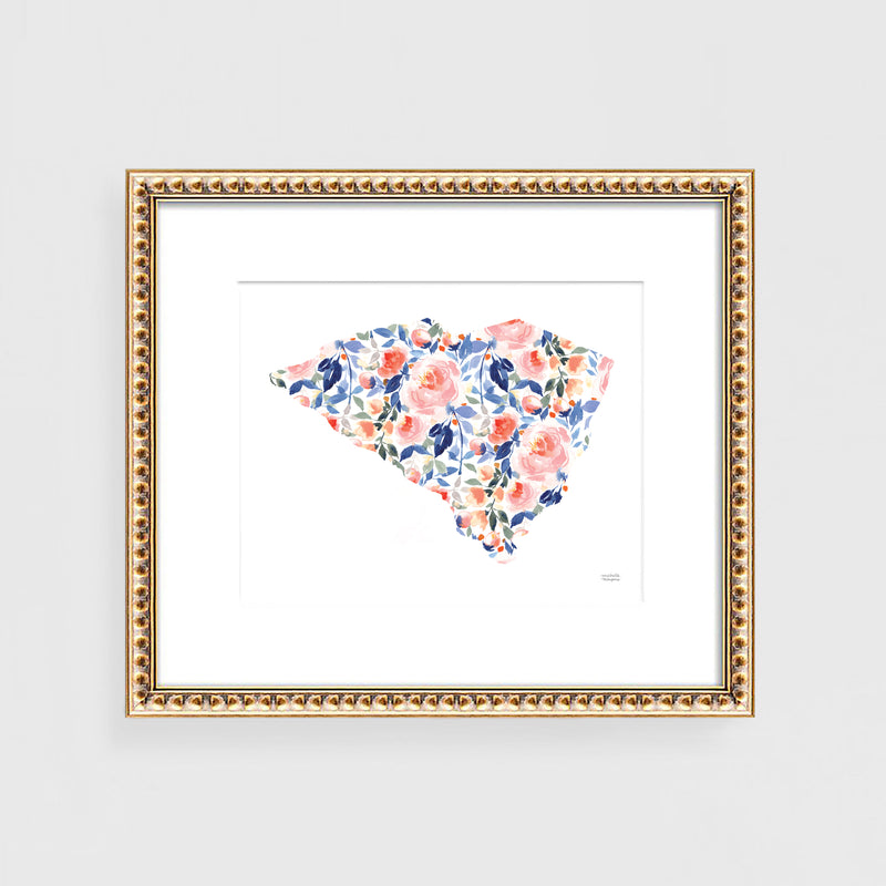 State Of South Carolina Watercolor Art Print