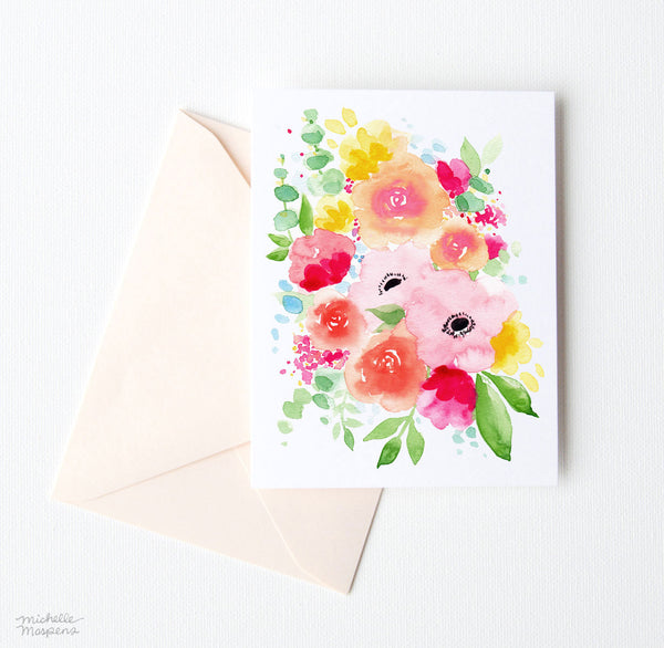 SPRING POSY NOTE CARD SET