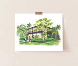 The Ernest Hemingway House & Museum Art Print Watercolor Painting