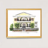 South Carolina Lace House Watercolor Print