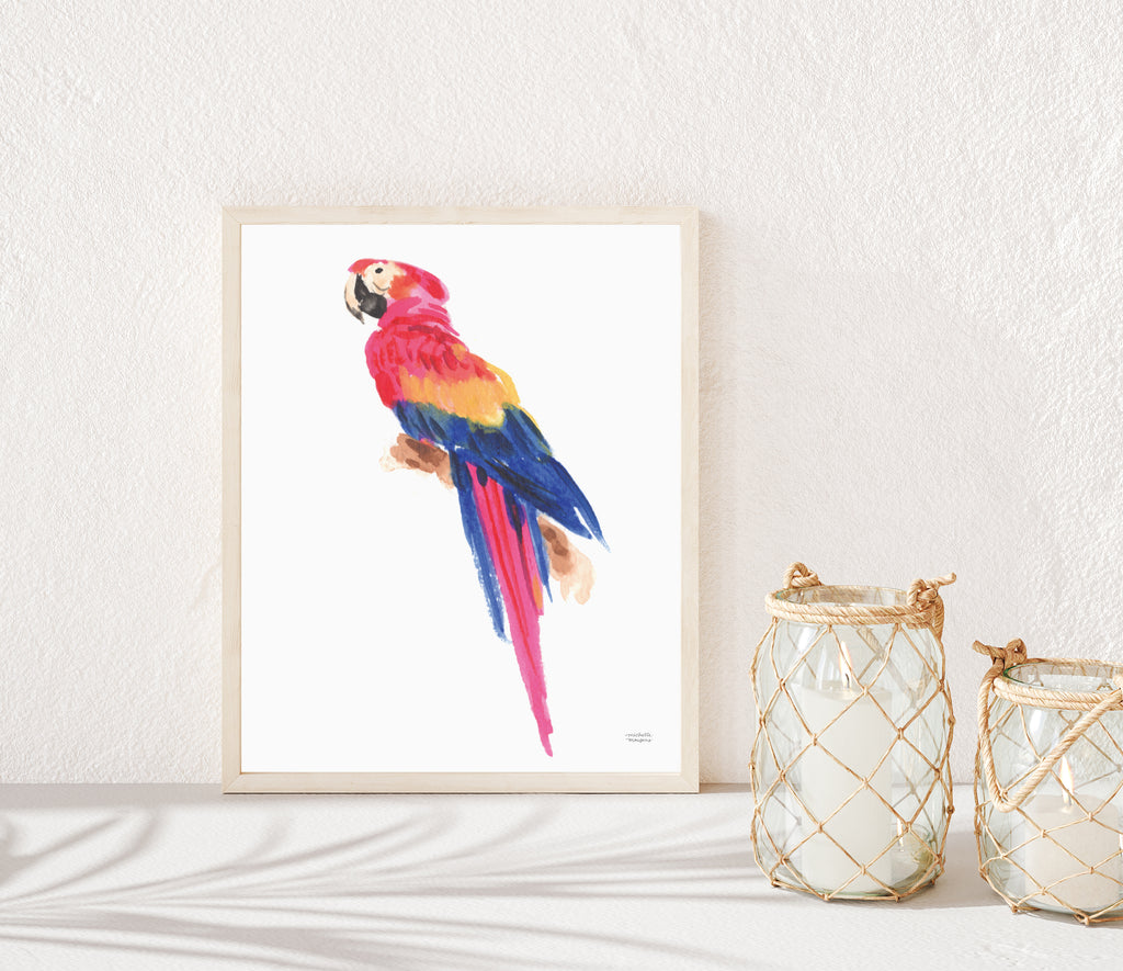 Parrot store wall art