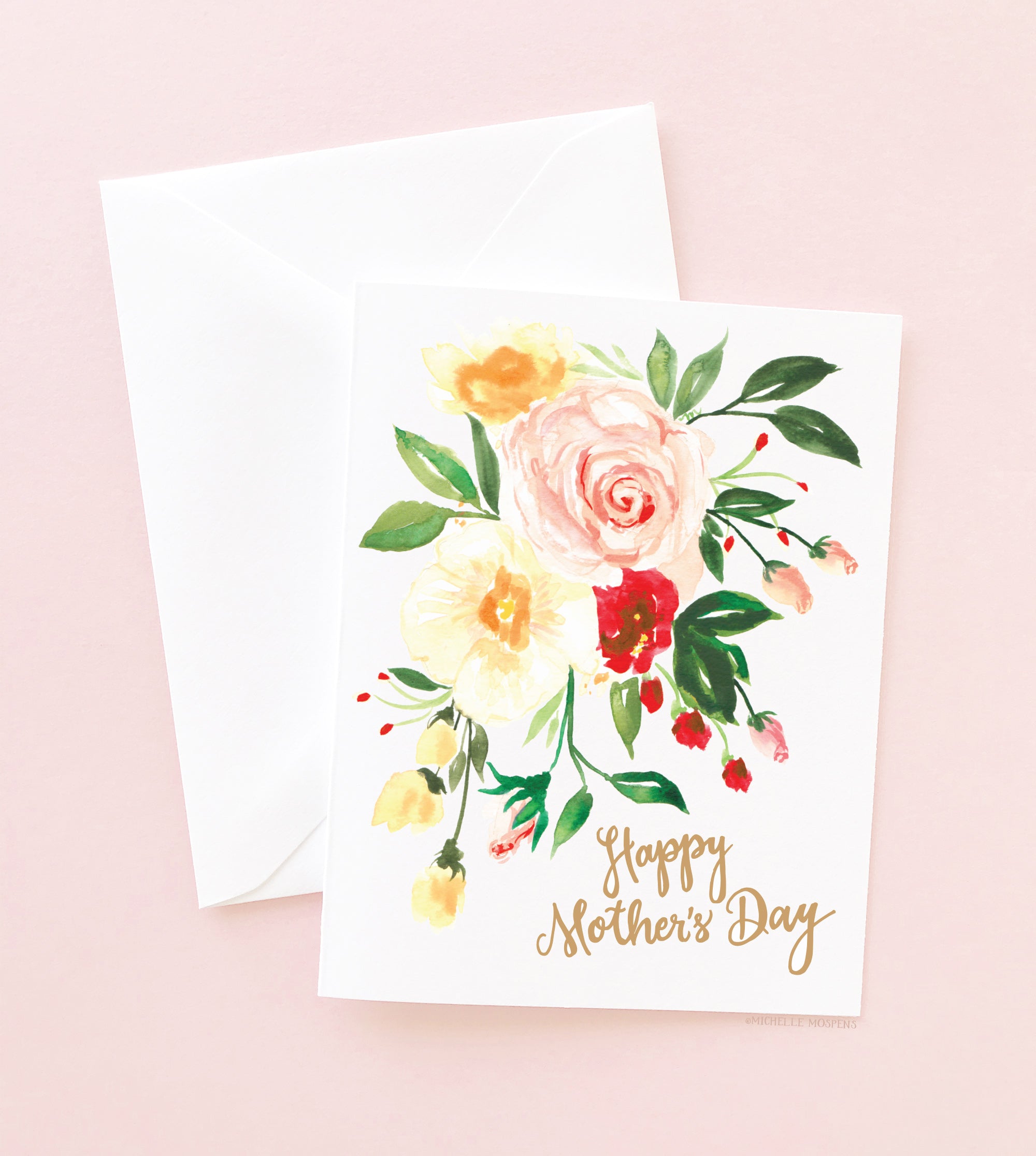 Yellow Posy Mother's Day Card by Michelle Mospens