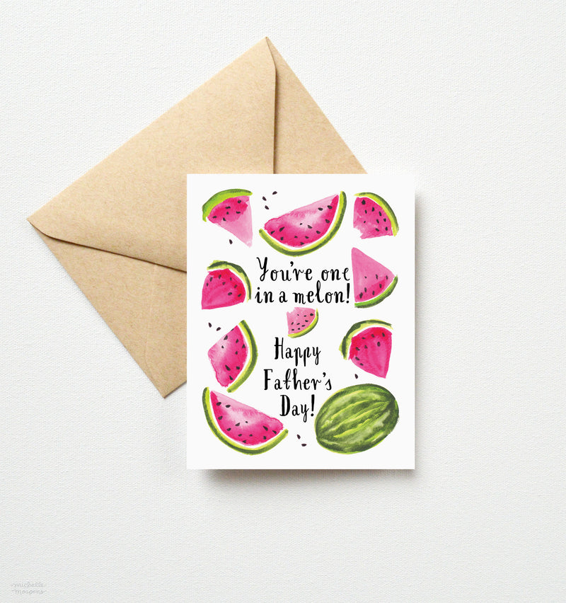 WATERCOLOR WATERMELON FATHER'S DAY CARD