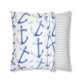 Watercolor Anchors 20 x 20 Pillow Cover Case