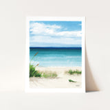 Beach Scene No2 Watercolor Art Print