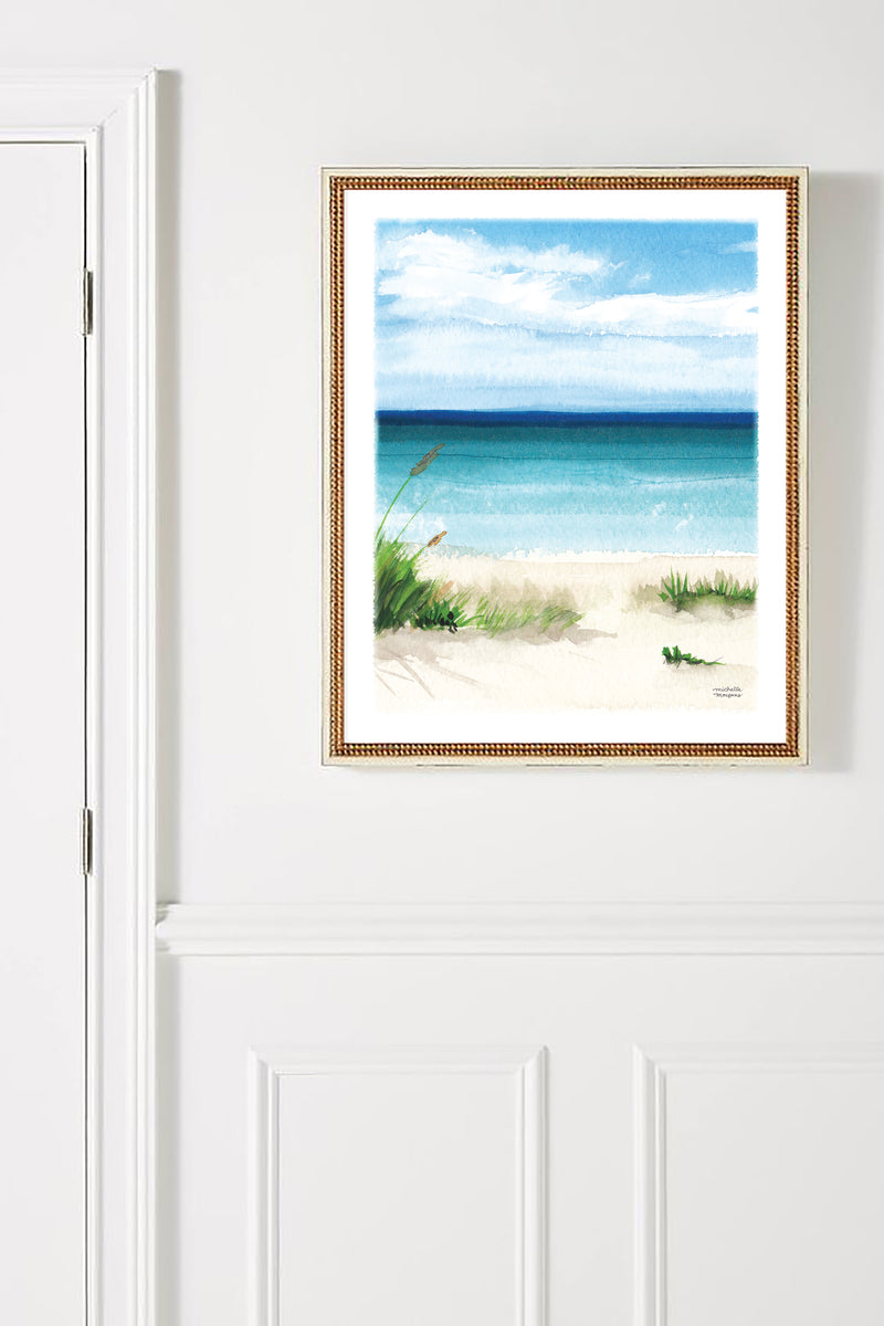 Beach Scene No2 Watercolor Art Print