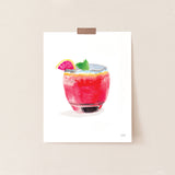 Blood Orange Cocktail Art Print