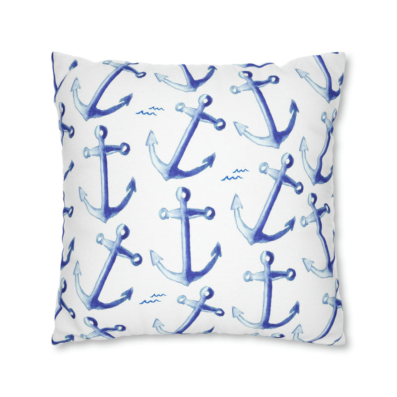 Watercolor Anchors 20 x 20 Pillow Cover Case