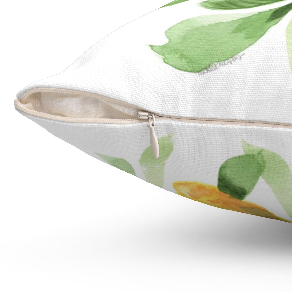 Watercolor Lemons Square Pillow