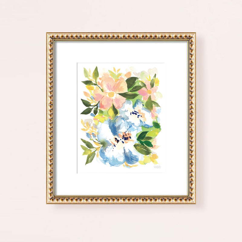 French Country Florals Watercolor Art Print