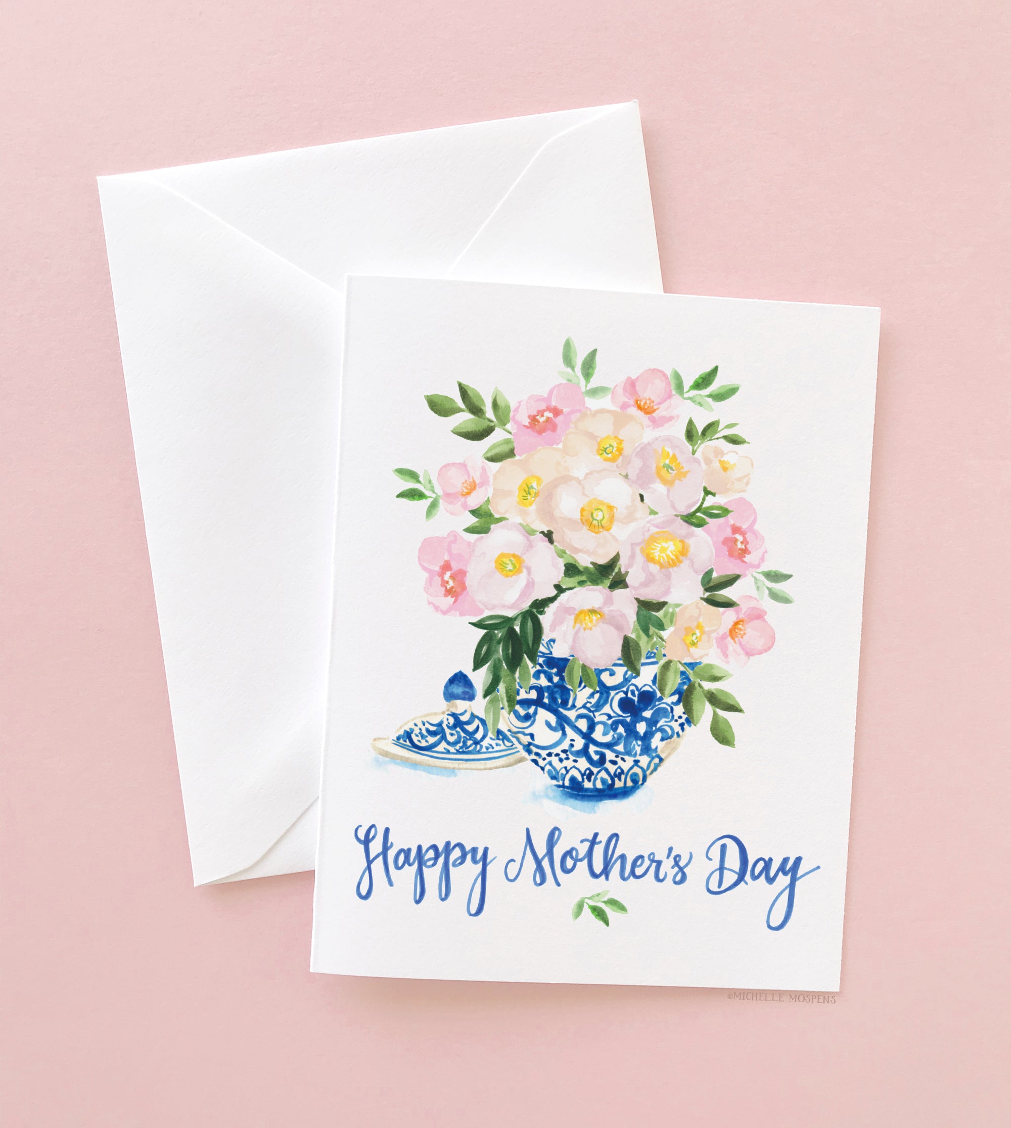Ginger Jar Bouquet Mother's Day Card