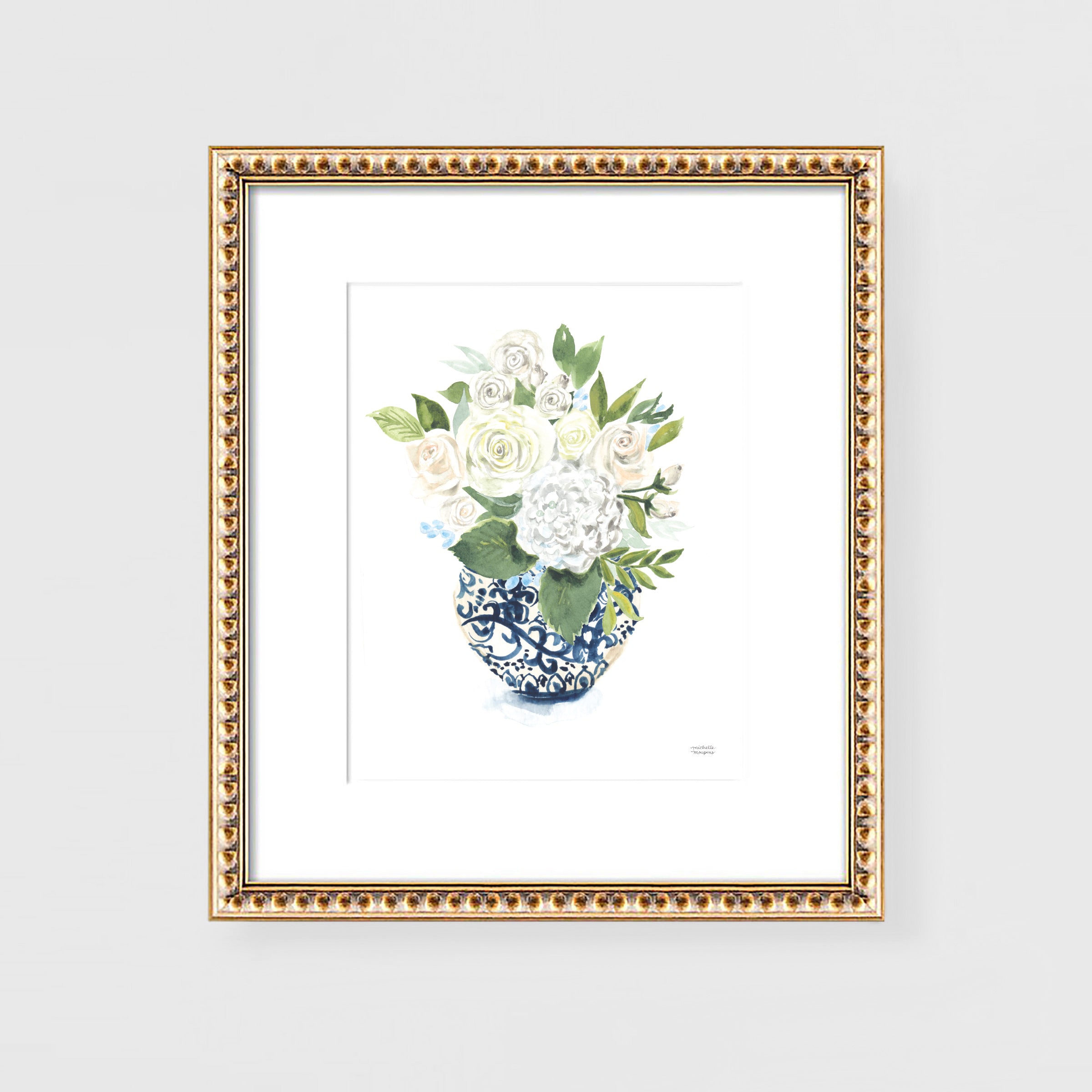Ginger Jar Bouquet No12 Art Print