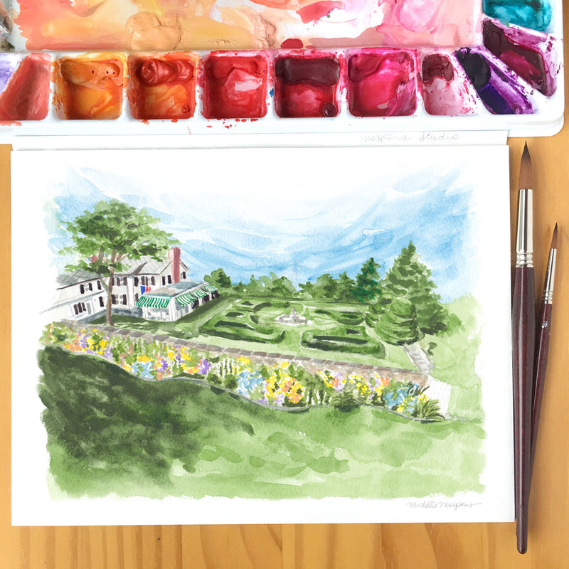 Custom Hand-painted House Illustration