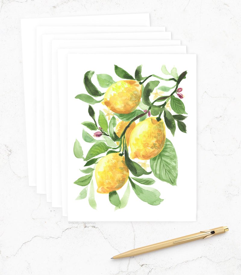 Lemon Tree Note Card Set
