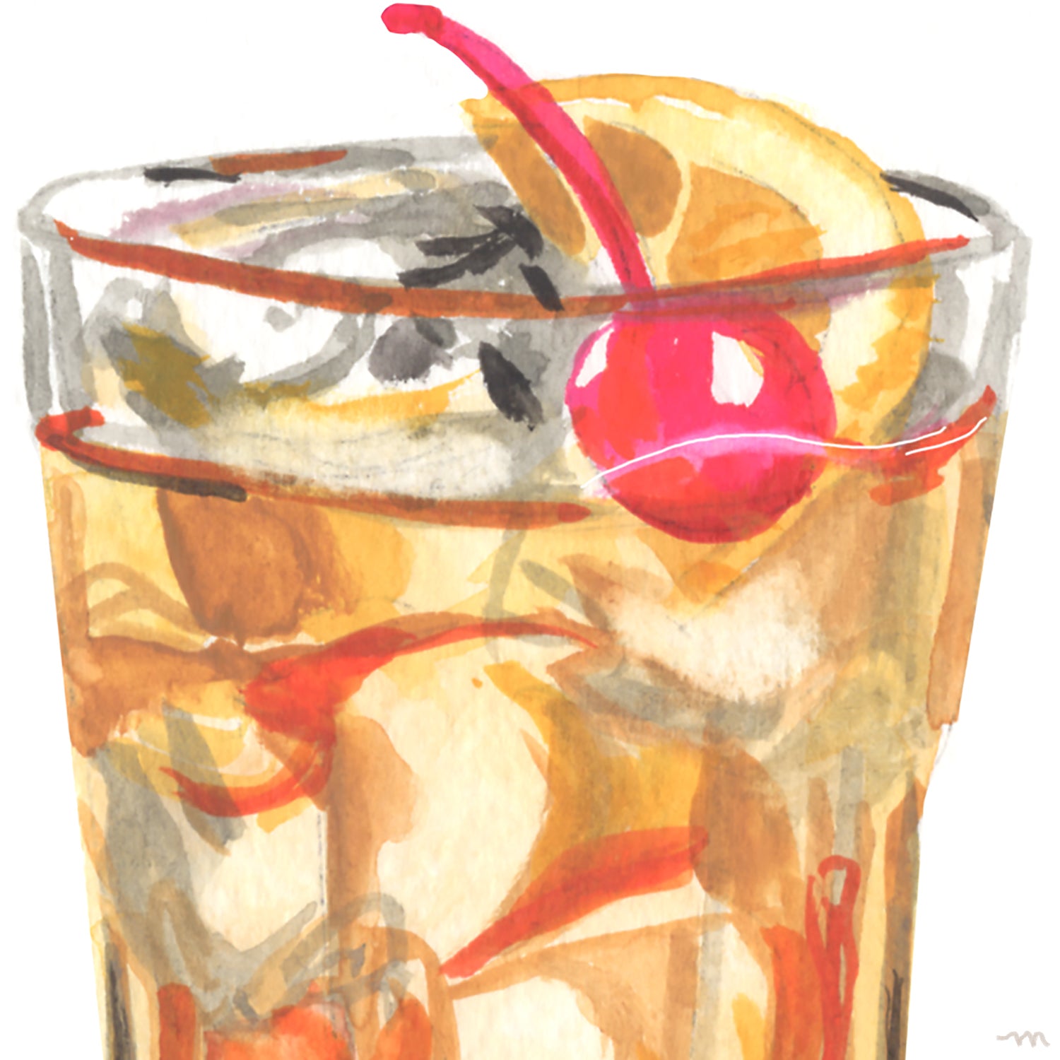Old Fashioned Cocktail Art Print