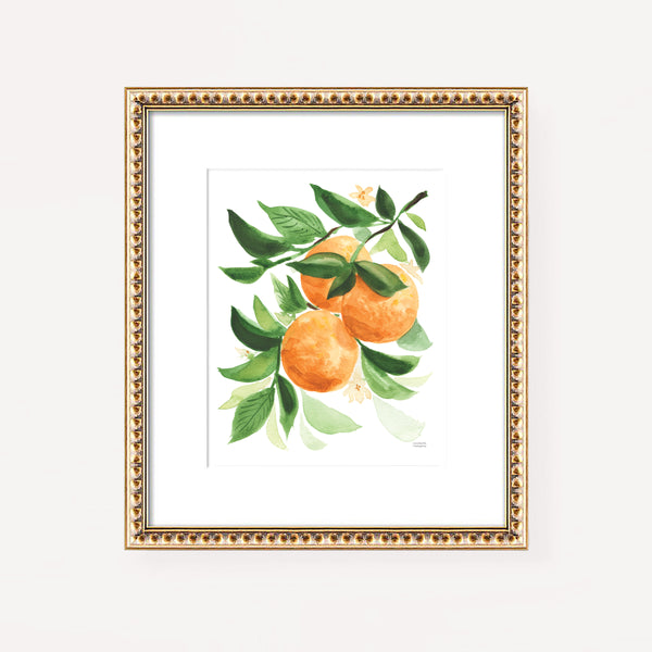 Watercolor Oranges No. 2 Art Print