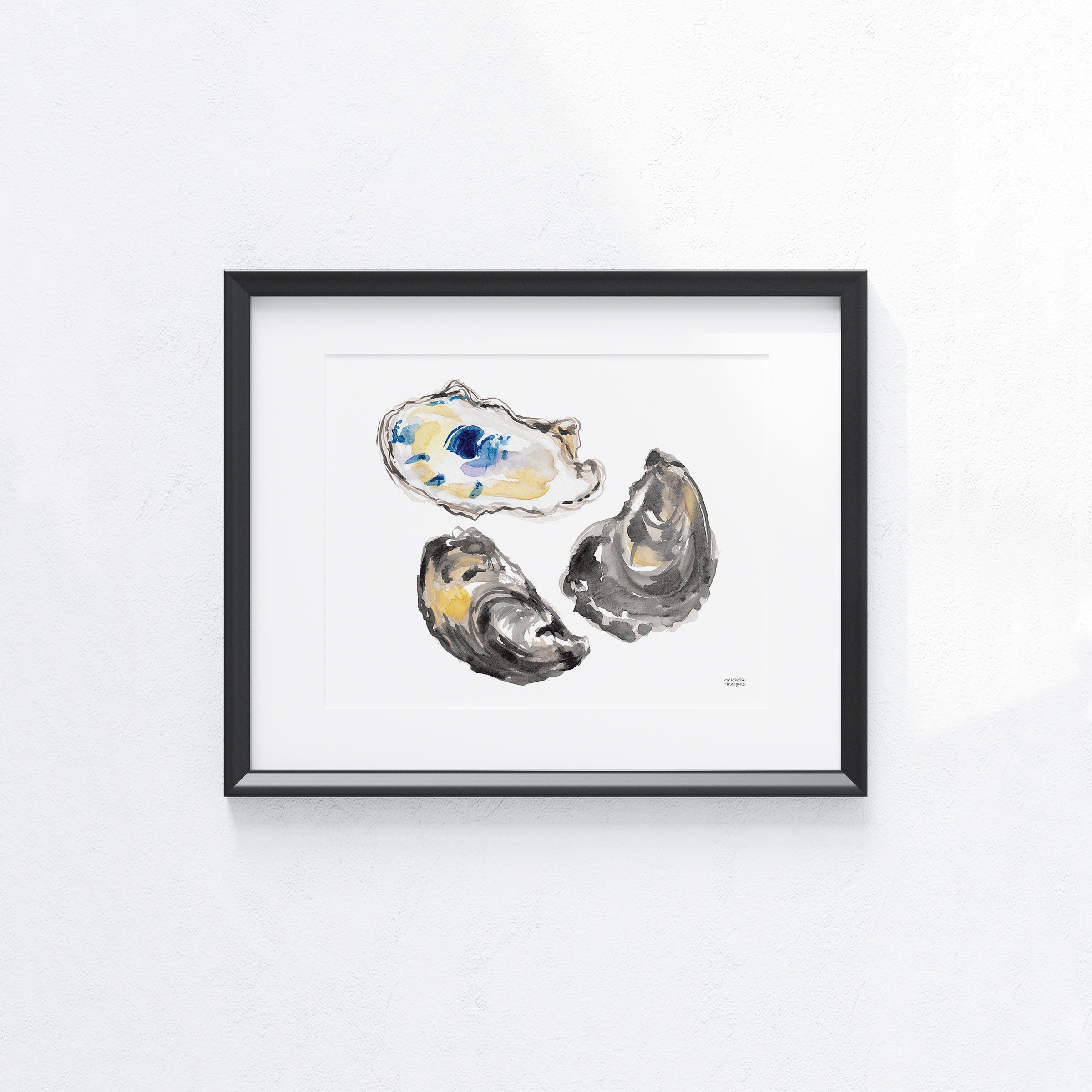 Watercolor Oysters No10 Art Print