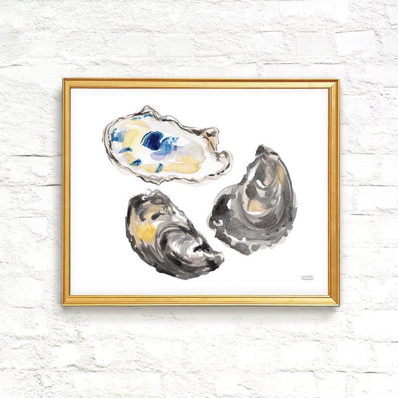 Watercolor Oysters No10 Art Print