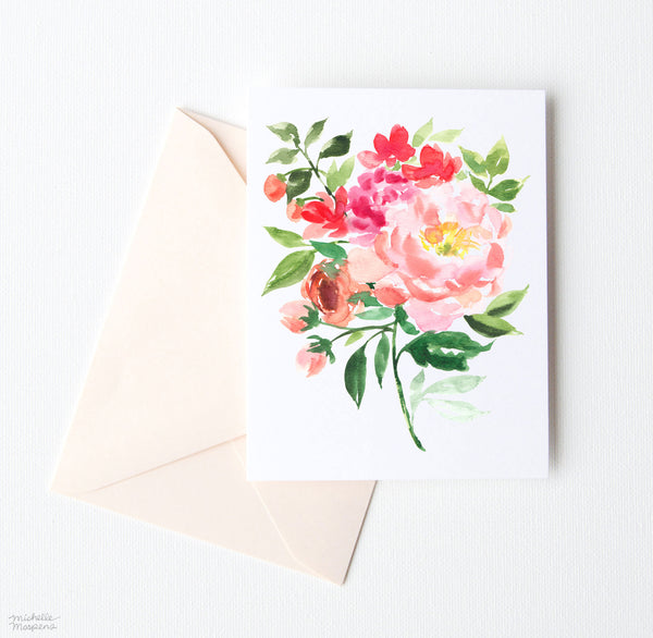 PEONY AND FRIENDS NOTE CARD SET