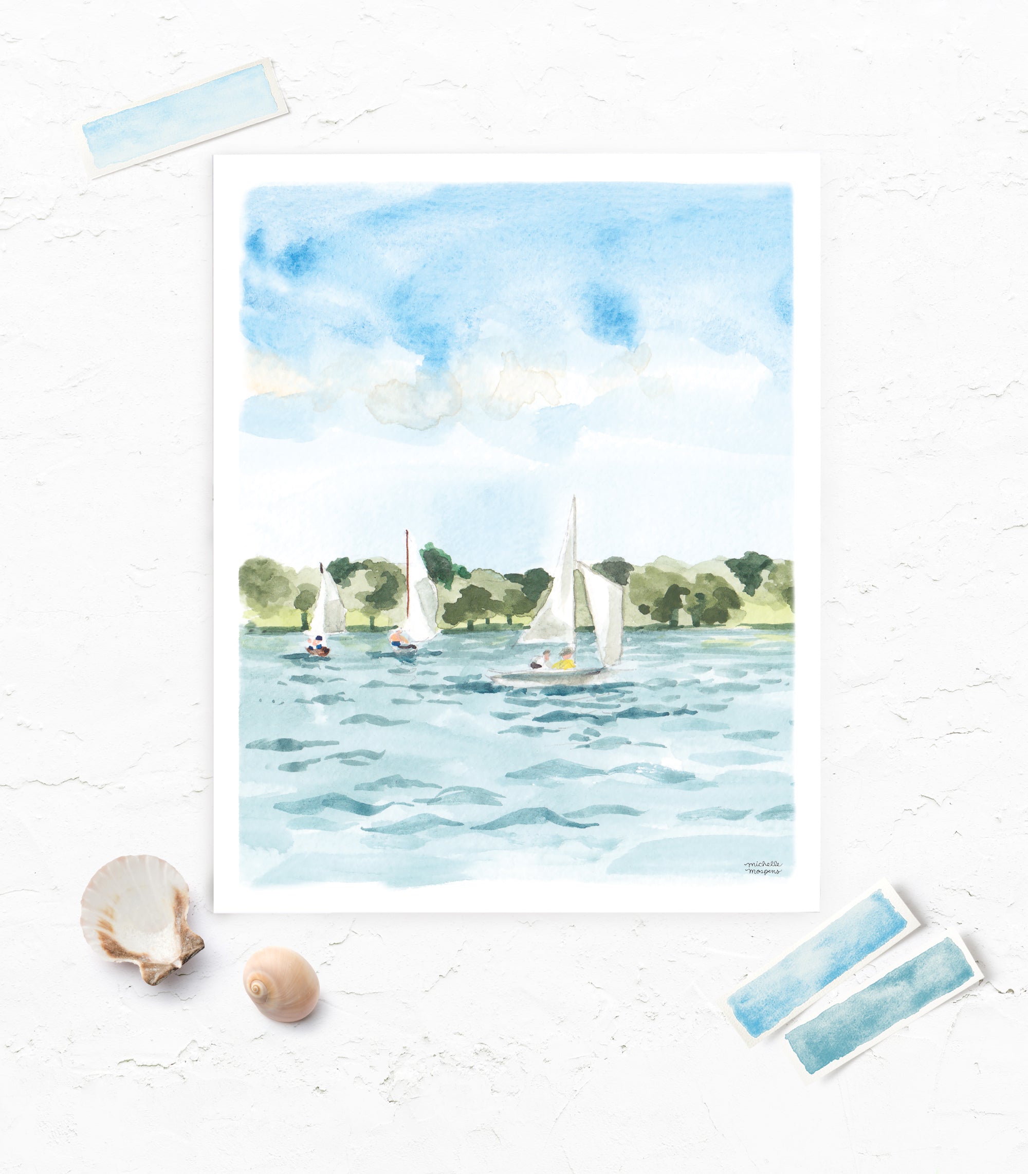 Sailing No. 2 Watercolor Art Print