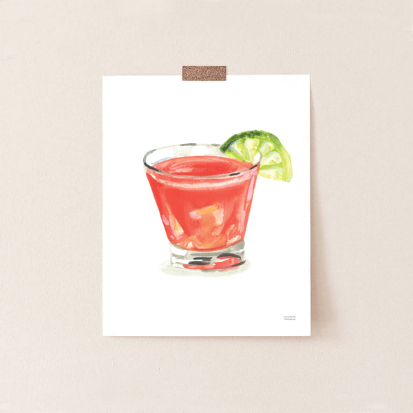 Sea Breeze Cocktail Art Print