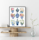 Watercolor Art Print - Ginger Jars Collection